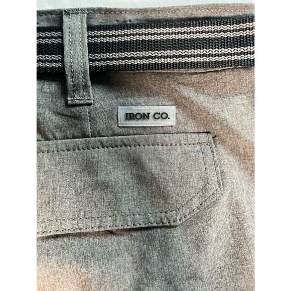 IRON CO Hybrid Cargo Shorts‎ Mens 40 Gray 4 Way Stretch 11 inch Inseam - Picture 9 of 12